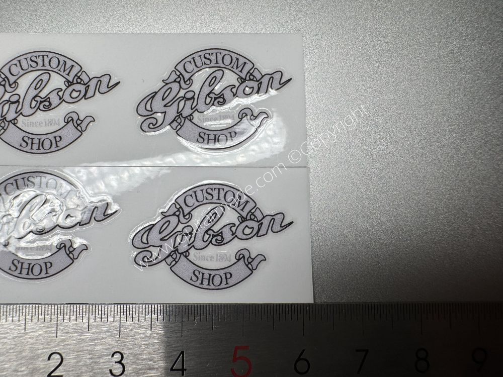SHIP FROM CHINA !! GIBSON GRAY GUITARS Guitar VINLY UV Neck Headstock Decals Stickers