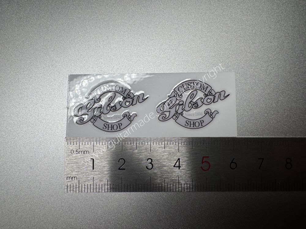 SHIP FROM CHINA !! GIBSON GRAY GUITARS Guitar VINLY UV Neck Headstock Decals Stickers