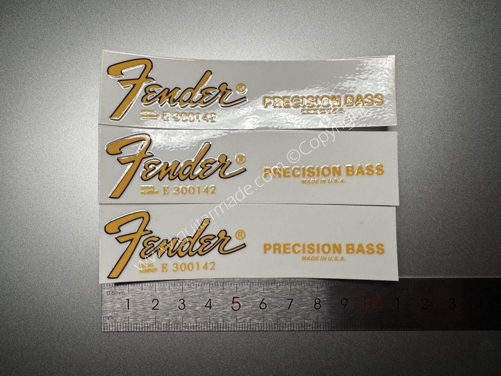 SHIP FROM CHINA !! FENDER PRECISION BASS GUITARS Guitar VINLY Neck Headstock Decals Sticker
