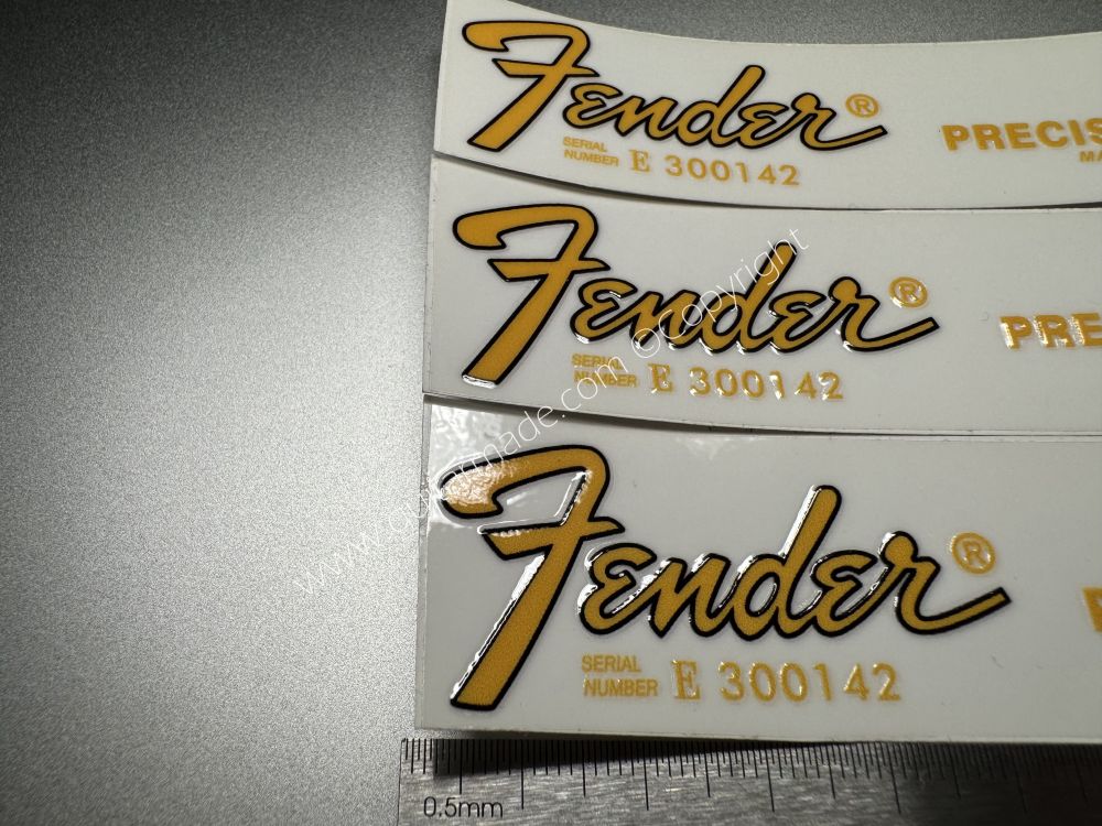 SHIP FROM CHINA !! FENDER PRECISION BASS GUITARS Guitar VINLY Neck Headstock Decals Sticker