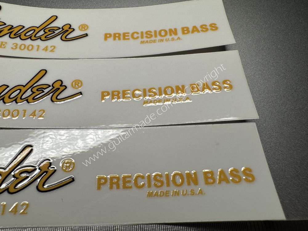 SHIP FROM CHINA !! FENDER PRECISION BASS GUITARS Guitar VINLY Neck Headstock Decals Sticker
