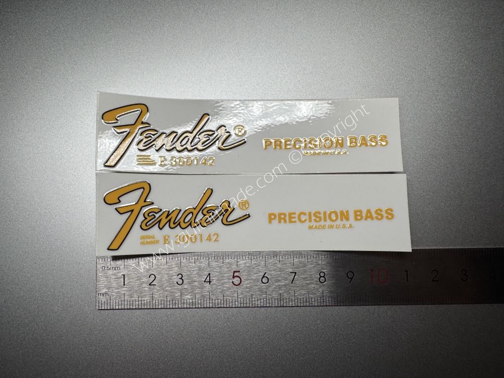 SHIP FROM CHINA !! FENDER PRECISION BASS GUITARS Guitar VINLY Neck Headstock Decals Sticker