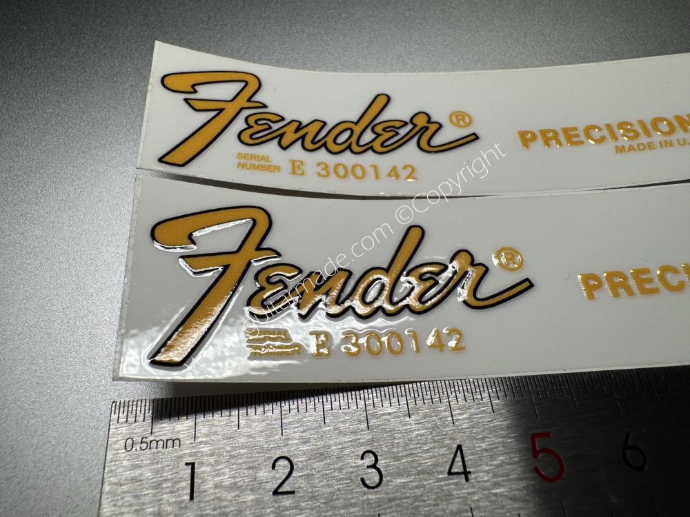 SHIP FROM CHINA !! FENDER PRECISION BASS GUITARS Guitar VINLY Neck Headstock Decals Sticker