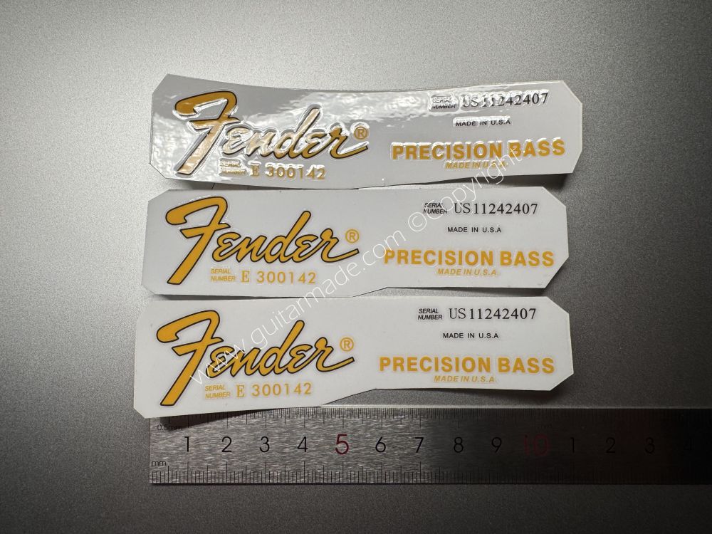 SHIP FROM CHINA !! FENDER PRECISION BASS GUITARS Guitar VINLY Neck Headstock Decals Sticker