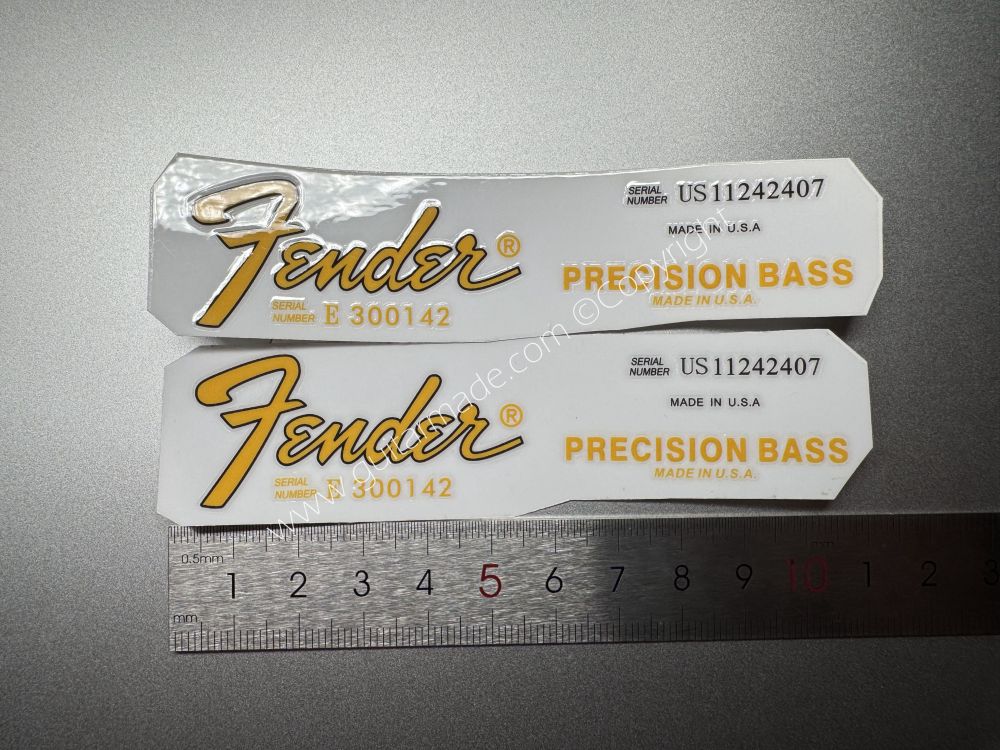 SHIP FROM CHINA !! FENDER PRECISION BASS GUITARS Guitar VINLY Neck Headstock Decals Sticker