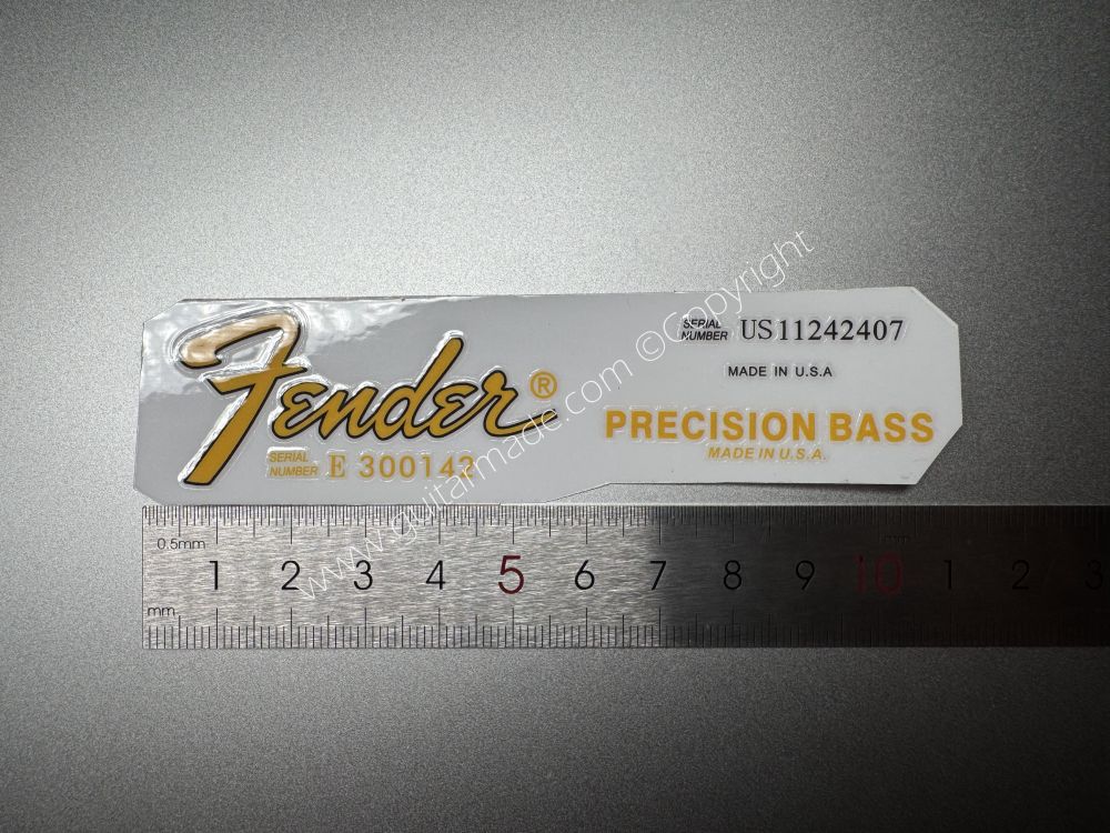 SHIP FROM CHINA !! FENDER PRECISION BASS GUITARS Guitar VINLY Neck Headstock Decals Sticker