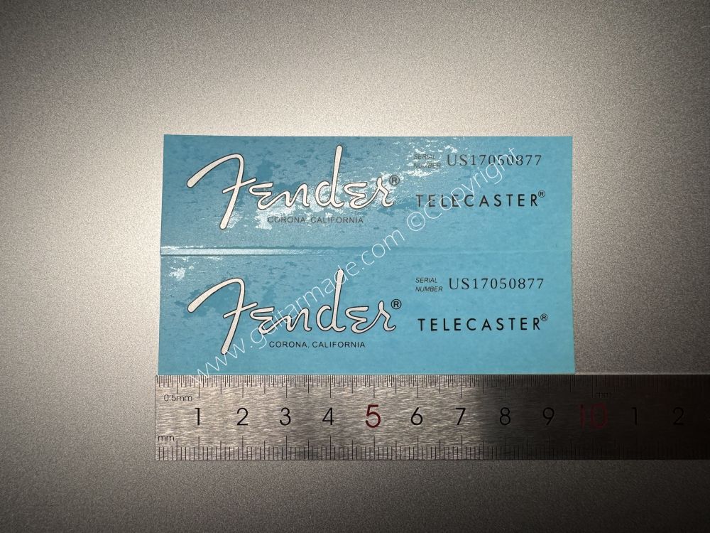 SHIP FROM CHINA !! SILVER FENDER CORONA CALIFORNIA TELECASTER Guitar Metallic ink Neck Headstock Decals Sticker