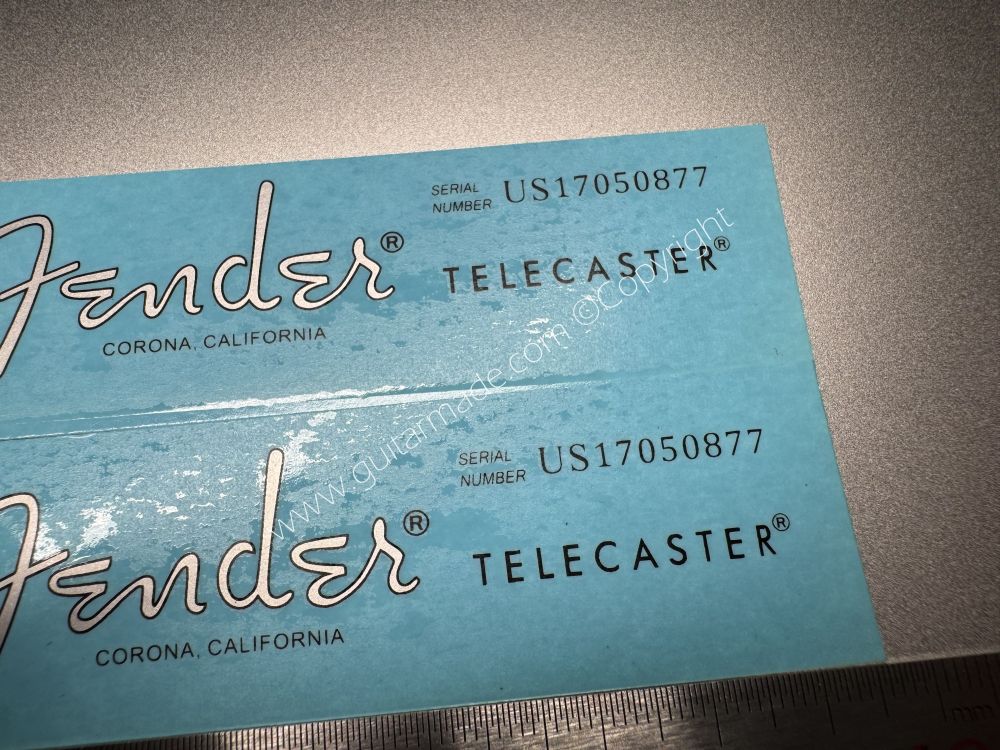 SHIP FROM CHINA !! SILVER FENDER CORONA CALIFORNIA TELECASTER Guitar Metallic ink Neck Headstock Decals Sticker