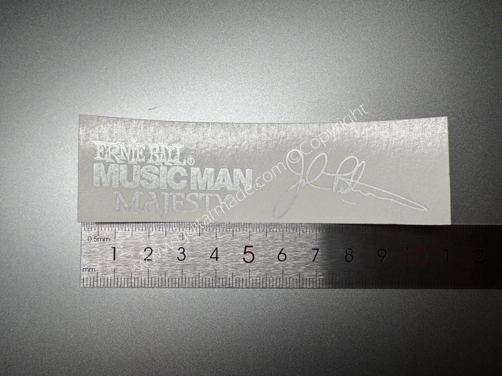 SHIP FROM CHINA !! ERNIE BALL MUSICMAN MAJESTY Guitar Metallic ink Neck Headstock Decals Sticker