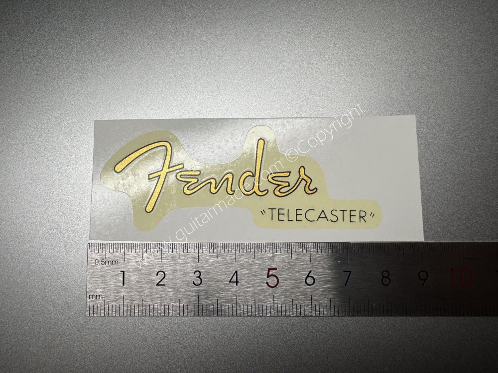 SHIP FROM CHINA !! RETRO FENDER TELECASTER BASS Guitar Metallic ink Neck Headstock Decals Sticker 028