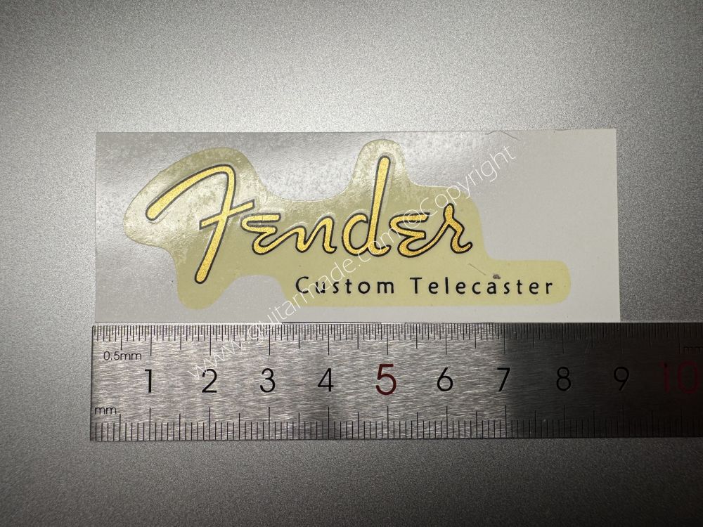 SHIP FROM CHINA !! RETRO FENDER CUSTOM TELECASTER BASS Guitar Metallic ink Neck Headstock Decals Sticker 028