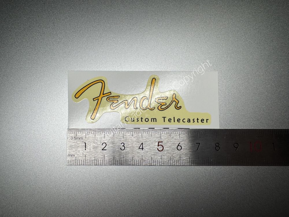 SHIP FROM CHINA !! RETRO FENDER CUSTOM TELECASTER BASS Guitar Metallic ink Neck Headstock Decals Sticker 028