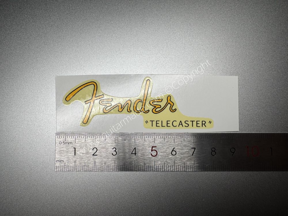 SHIP FROM CHINA !! RETRO FENDER TELECASTER BASS Guitar Metallic ink Neck Headstock Decals Sticker 028