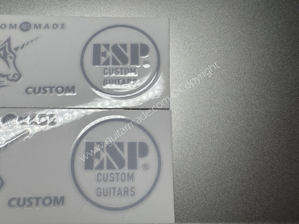 SHIP FROM CHINA !! GRAY ESP UNICORN CUSTOM GUITARS Guitar VINLY Neck Headstock Decals Sticker