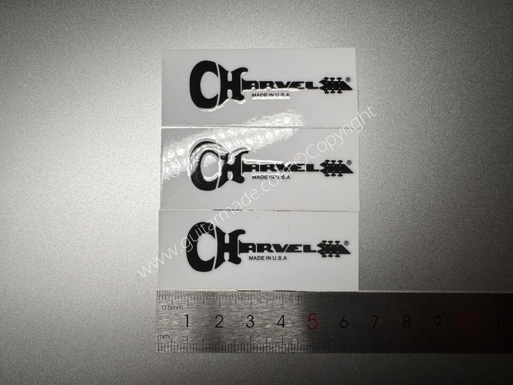 SHIP FROM CHINA !! BLACK CHARVEL GUITARS Guitar VINLY Neck Headstock Decals Stickers