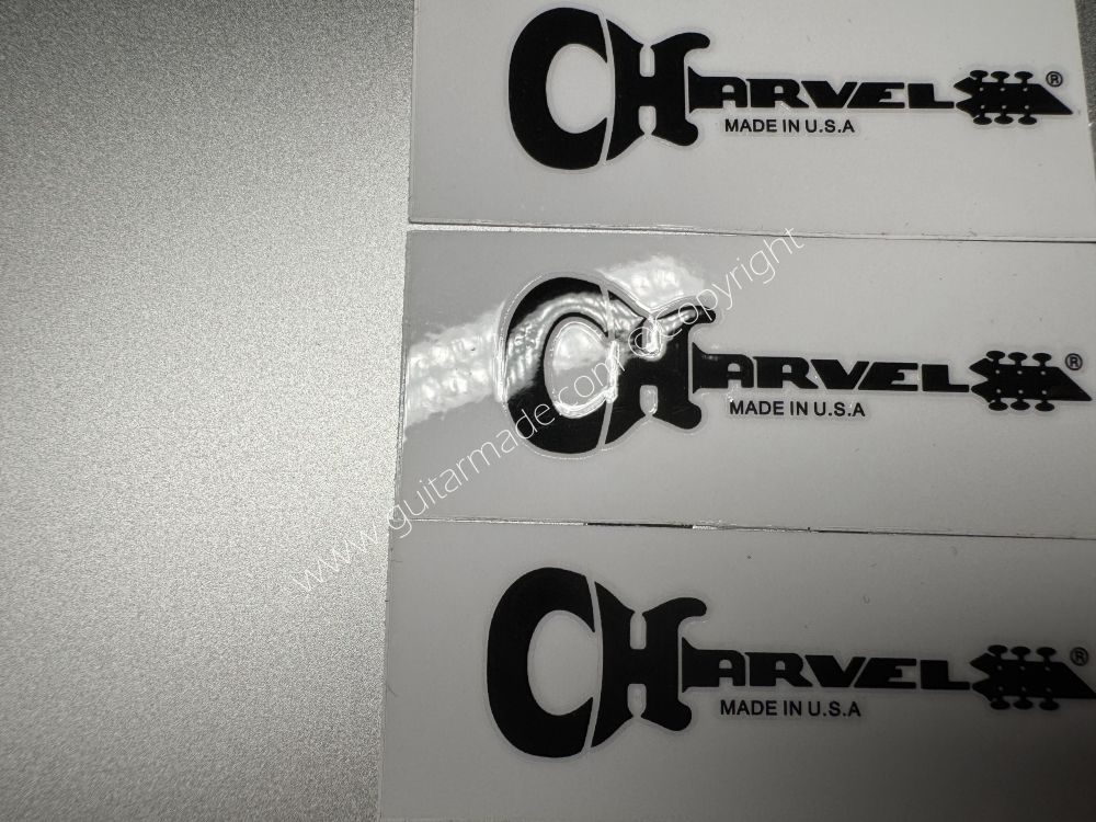 SHIP FROM CHINA !! BLACK CHARVEL GUITARS Guitar VINLY Neck Headstock Decals Stickers