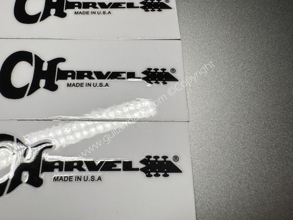 SHIP FROM CHINA !! BLACK CHARVEL GUITARS Guitar VINLY Neck Headstock Decals Stickers