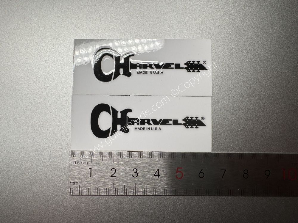 SHIP FROM CHINA !! BLACK CHARVEL GUITARS Guitar VINLY Neck Headstock Decals Stickers