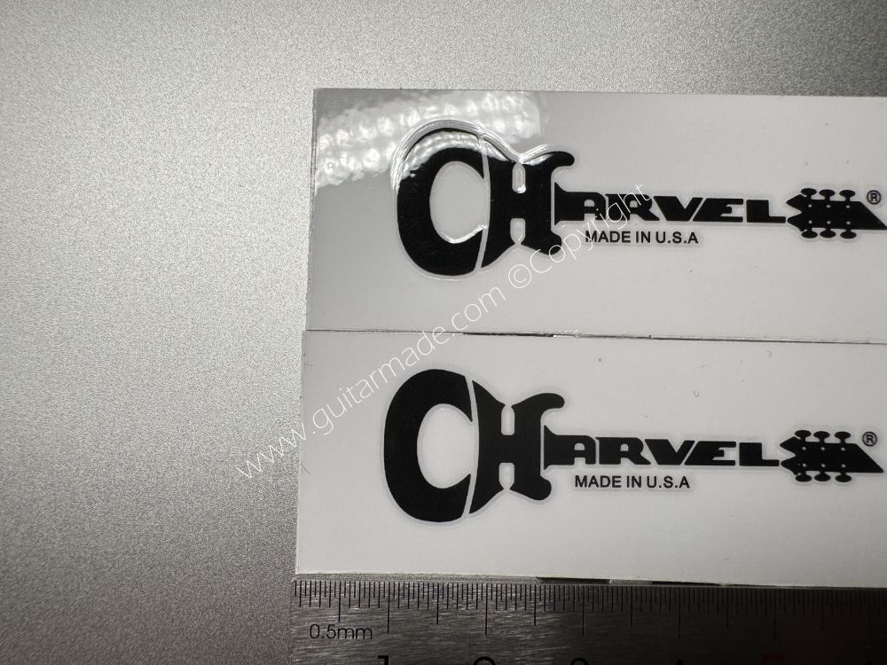 SHIP FROM CHINA !! BLACK CHARVEL GUITARS Guitar VINLY Neck Headstock Decals Stickers