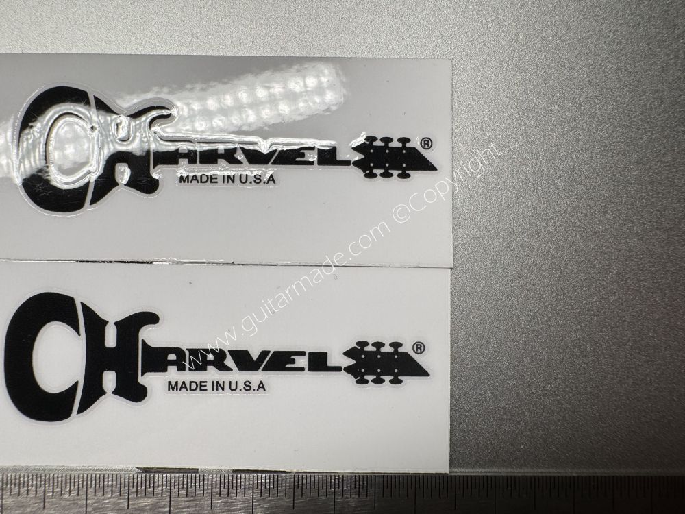 SHIP FROM CHINA !! BLACK CHARVEL GUITARS Guitar VINLY Neck Headstock Decals Stickers