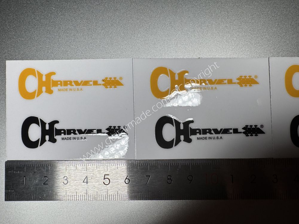 SHIP FROM CHINA !! BLACK CHARVEL GUITARS Guitar VINLY Neck Headstock Decals Stickers