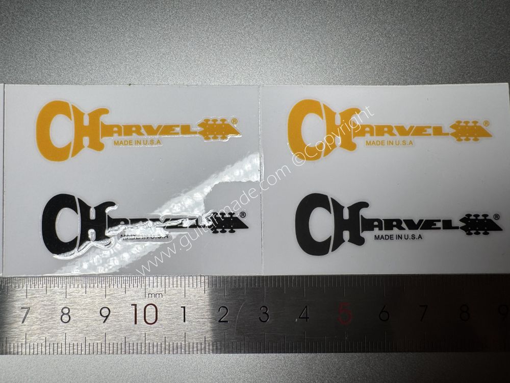 SHIP FROM CHINA !! BLACK CHARVEL GUITARS Guitar VINLY Neck Headstock Decals Stickers