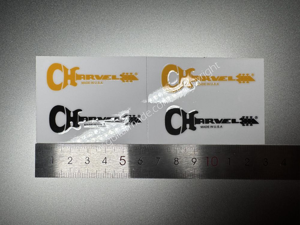 SHIP FROM CHINA !! BLACK CHARVEL GUITARS Guitar VINLY Neck Headstock Decals Stickers