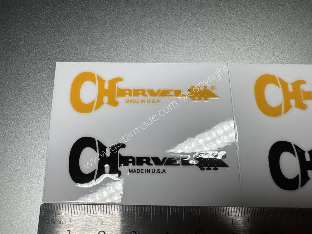 SHIP FROM CHINA !! BLACK CHARVEL GUITARS Guitar VINLY Neck Headstock Decals Stickers