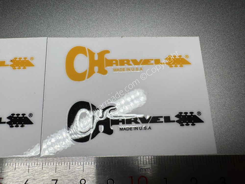 SHIP FROM CHINA !! BLACK CHARVEL GUITARS Guitar VINLY Neck Headstock Decals Stickers