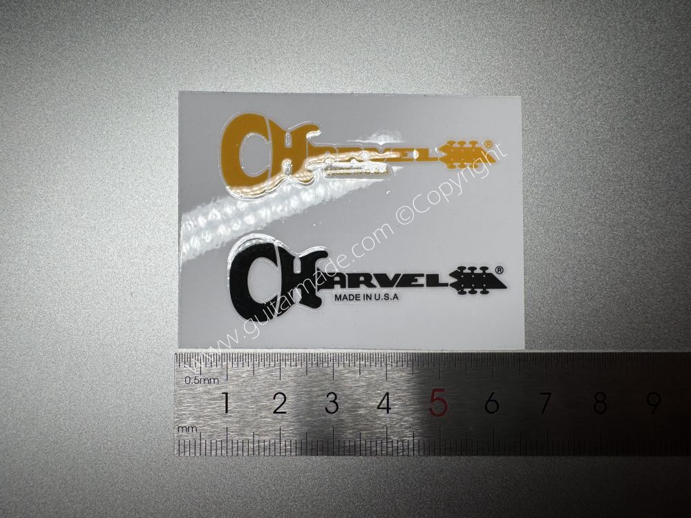 SHIP FROM CHINA !! BLACK CHARVEL GUITARS Guitar VINLY Neck Headstock Decals Stickers