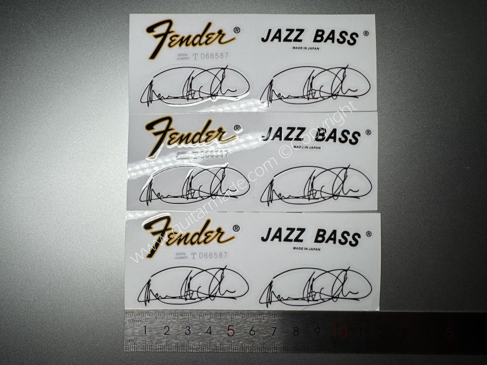 SHIP FROM CHINA !! FENDER JAZZ BASS MADE IN JAPAN GUITARS Guitar VINLY Neck Headstock Decals Sticker