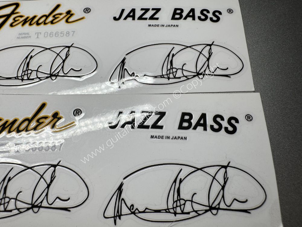 SHIP FROM CHINA !! FENDER JAZZ BASS MADE IN JAPAN GUITARS Guitar VINLY Neck Headstock Decals Sticker