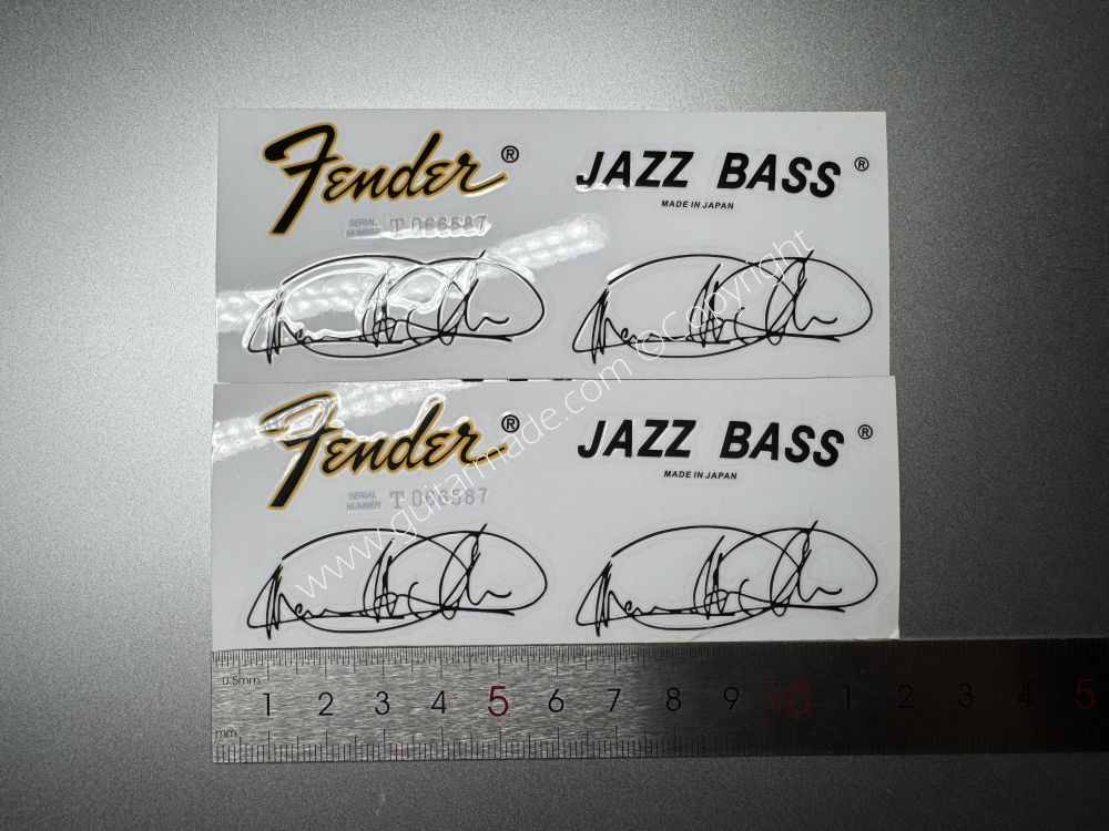 SHIP FROM CHINA !! FENDER JAZZ BASS MADE IN JAPAN GUITARS Guitar VINLY Neck Headstock Decals Sticker