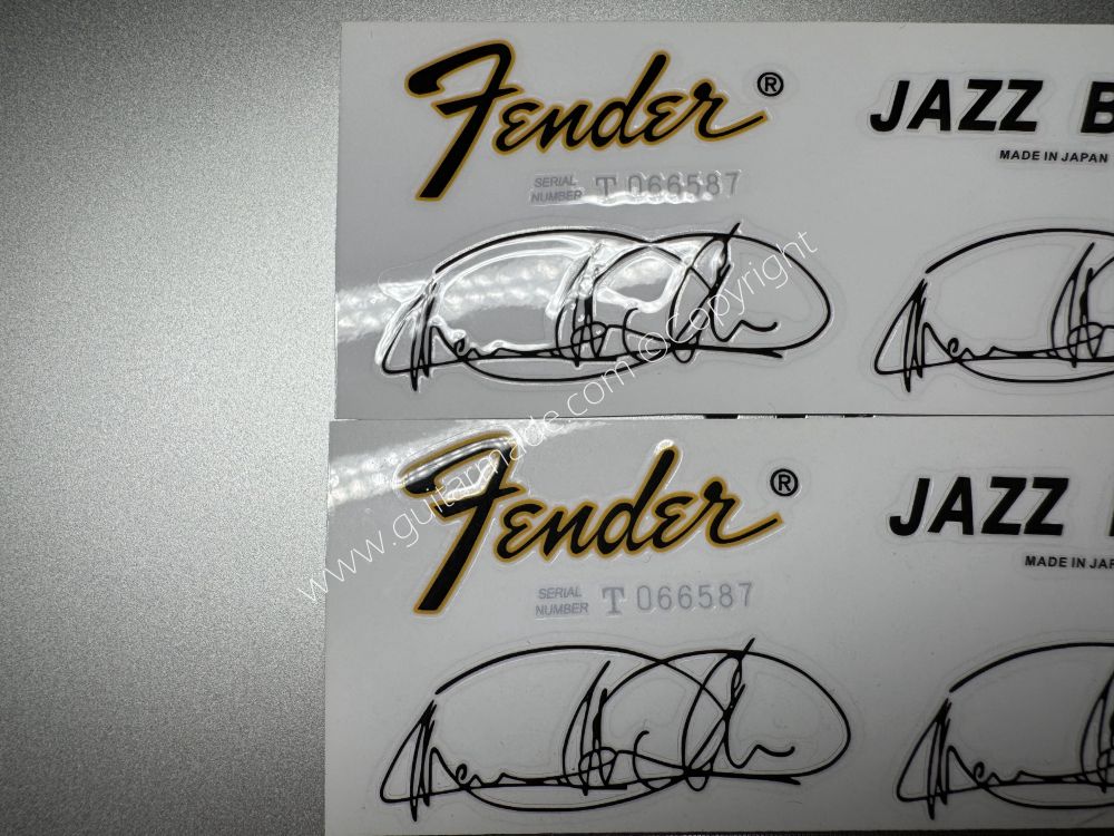 SHIP FROM CHINA !! FENDER JAZZ BASS MADE IN JAPAN GUITARS Guitar VINLY Neck Headstock Decals Sticker