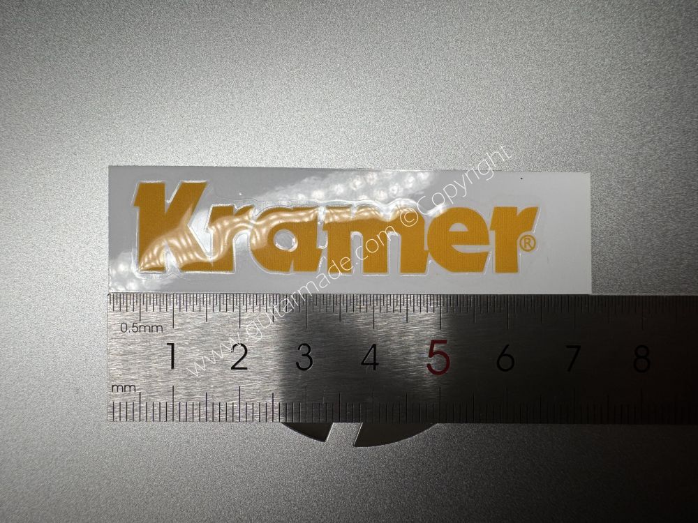 SHIP FROM CHINA !! YELLOW KRAMER GUITARS Guitar VINLY Neck Headstock Decals Stickers