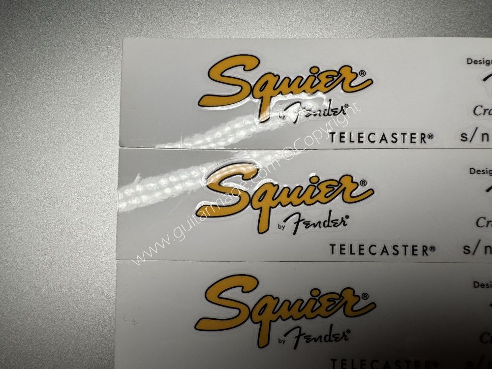 SHIP FROM CHINA !! SQUIER BY FENDER TELECASTER GUITARS BASS Guitar VINLY Neck Headstock Decals Sticker