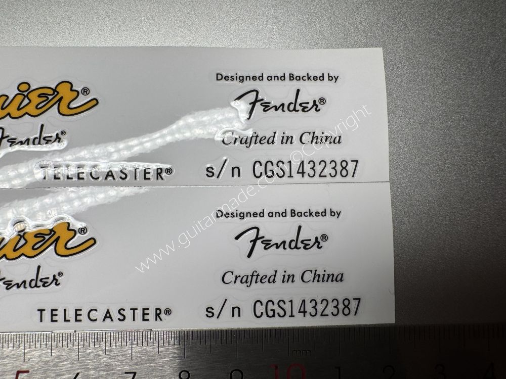 SHIP FROM CHINA !! SQUIER BY FENDER TELECASTER GUITARS BASS Guitar VINLY Neck Headstock Decals Sticker