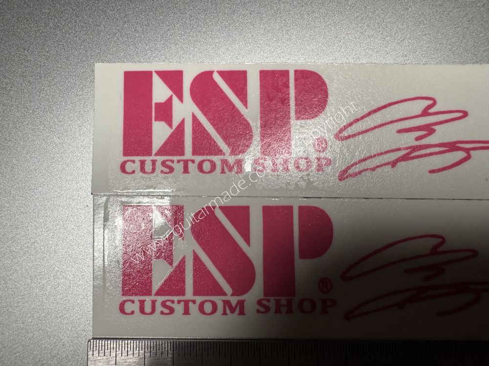 SHIP FROM CHINA !! ROSE RED ESP GUITARS Guitar VINLY UV Neck Headstock Decals Stickers