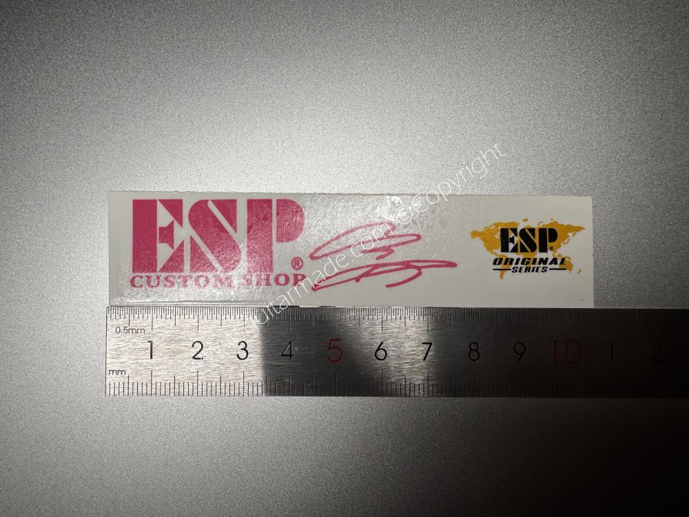 SHIP FROM CHINA !! ROSE RED ESP GUITARS Guitar VINLY UV Neck Headstock Decals Stickers