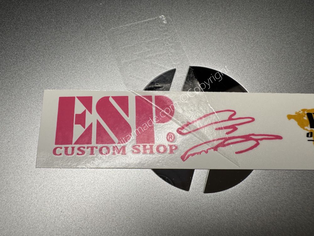 SHIP FROM CHINA !! ROSE RED ESP GUITARS Guitar VINLY UV Neck Headstock Decals Stickers