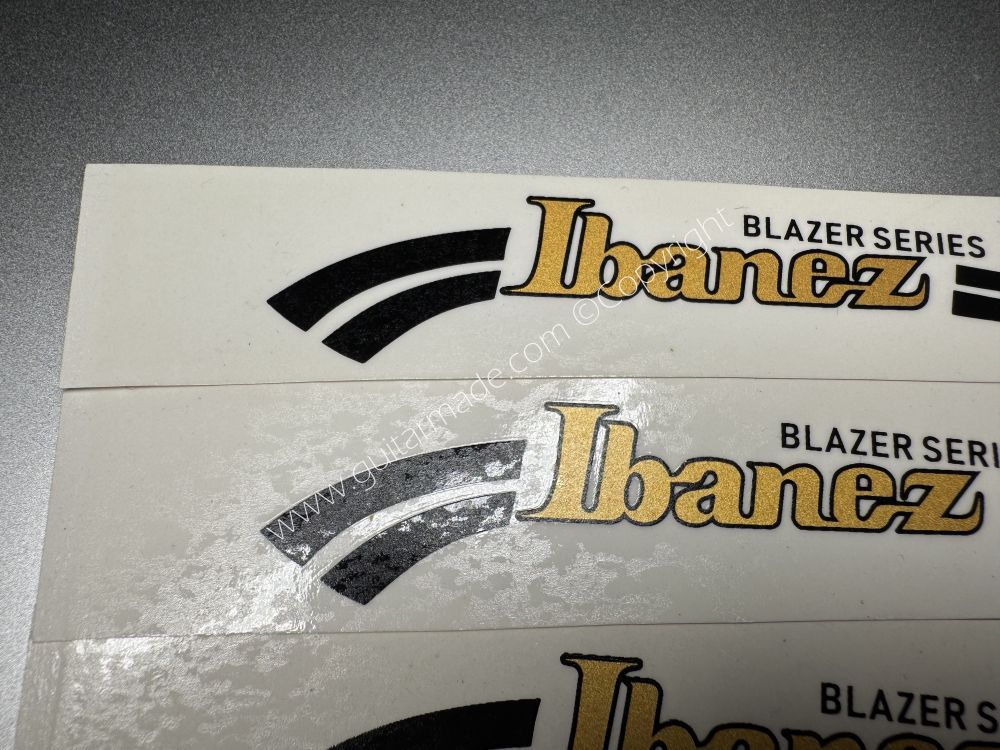SHIP FROM CHINA !! lbanez BASS Guitar Metallic ink Neck Headstock Decals Sticker