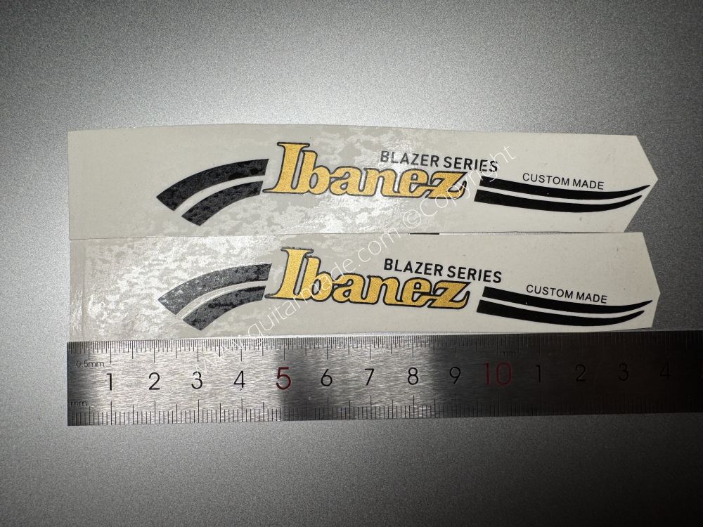 SHIP FROM CHINA !! lbanez BASS Guitar Metallic ink Neck Headstock Decals Sticker
