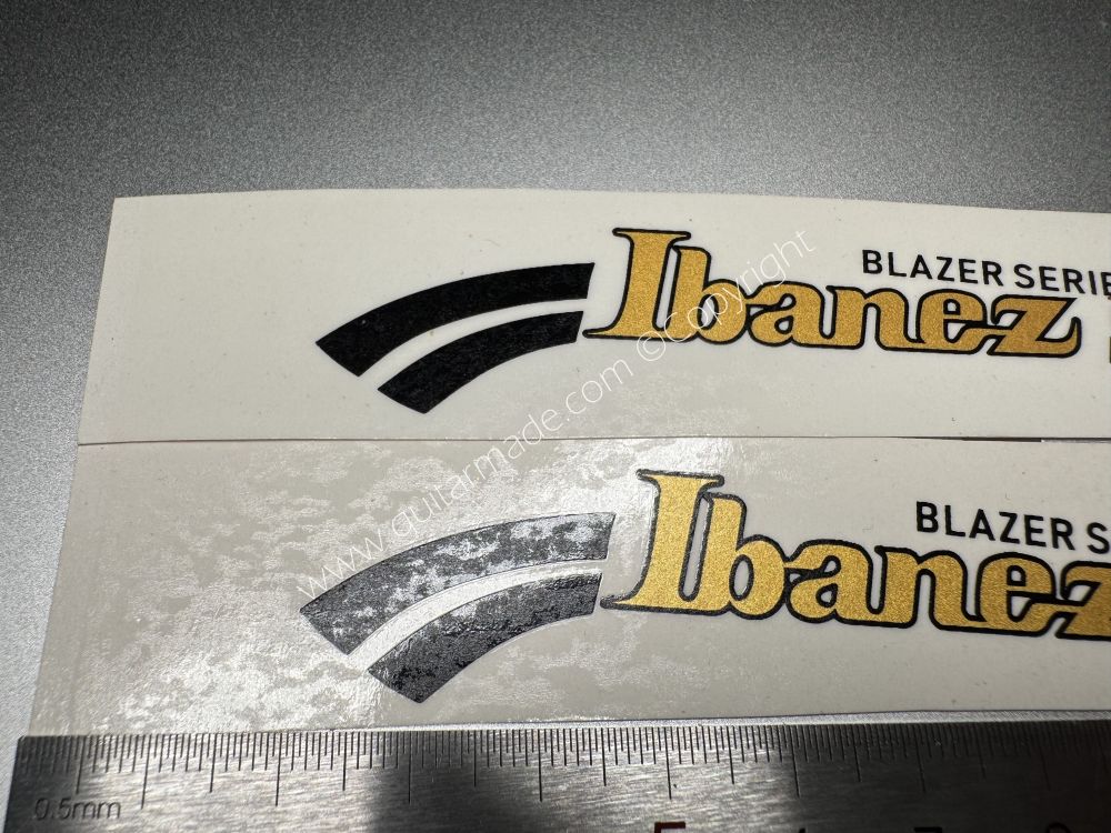 SHIP FROM CHINA !! lbanez BASS Guitar Metallic ink Neck Headstock Decals Sticker