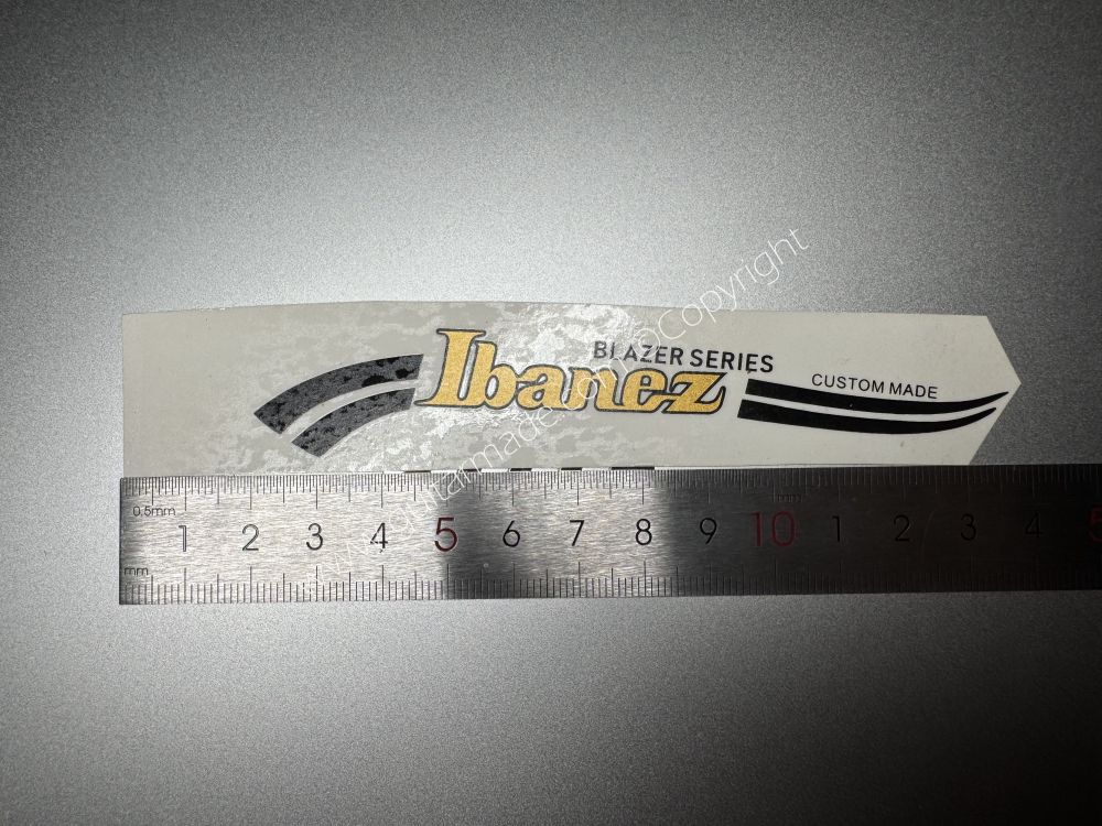 SHIP FROM CHINA !! lbanez BASS Guitar Metallic ink Neck Headstock Decals Sticker
