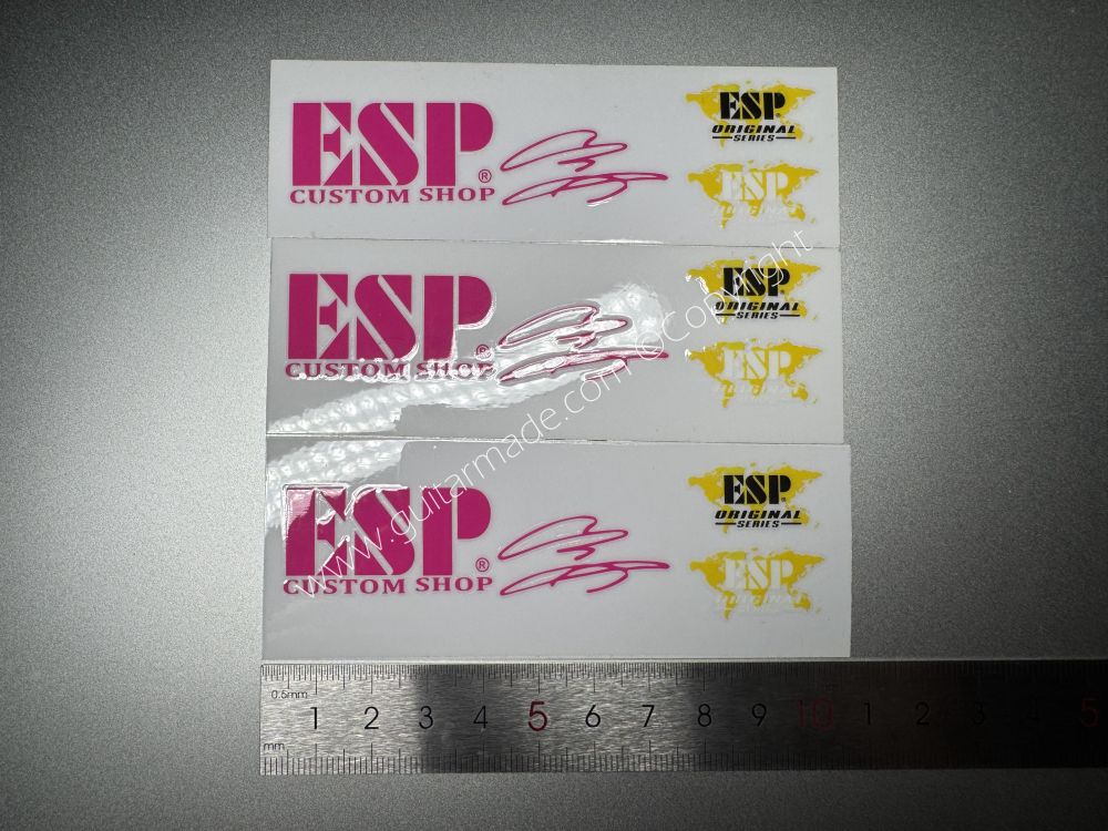 SHIP FROM CHINA !! ROSE RED ESP GUITARS Guitar VINLY UV Neck Headstock Decals Stickers