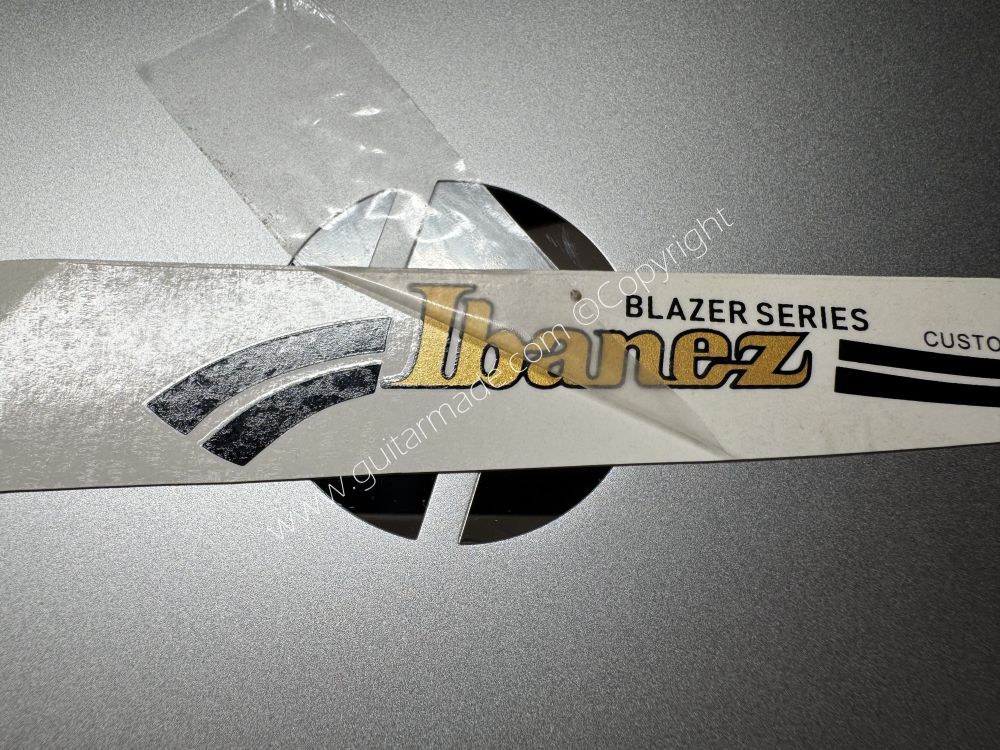 SHIP FROM CHINA !! lbanez BASS Guitar Metallic ink Neck Headstock Decals Sticker
