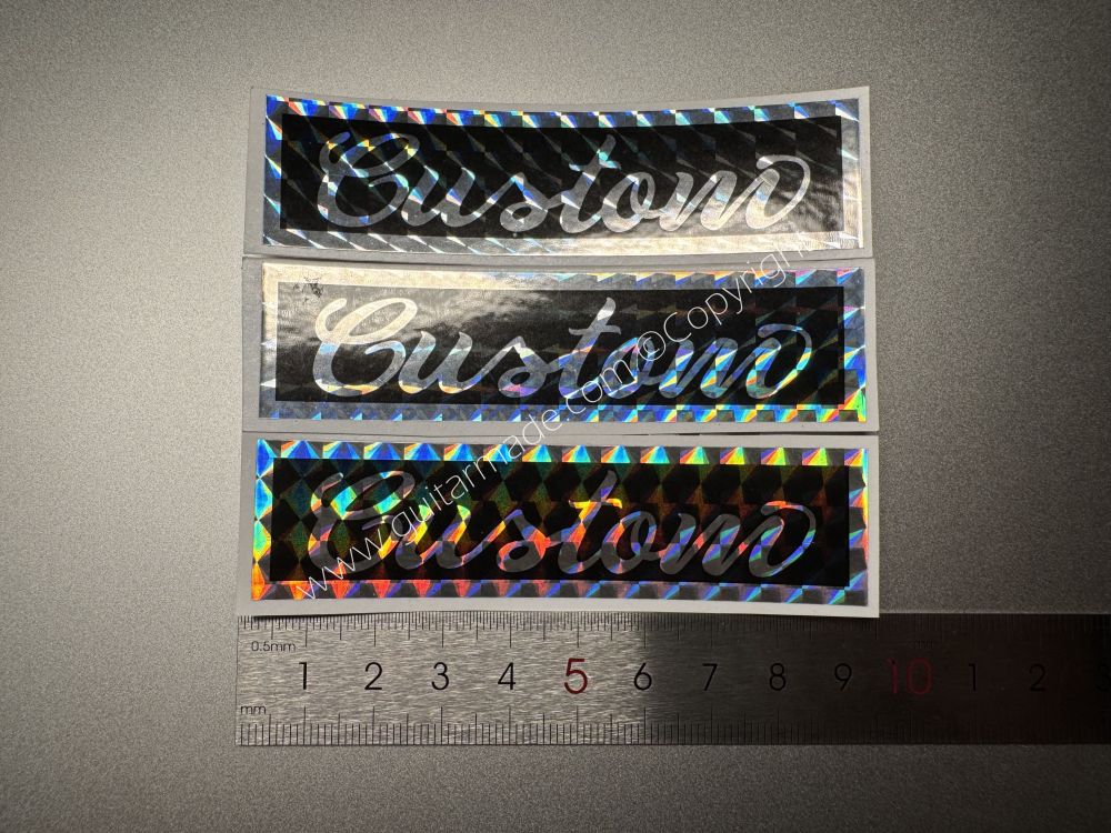 SHIP FROM CHINA !! LASER GRADIENT GUITARS BASS Guitar VINLY Neck Headstock Decals Sticker