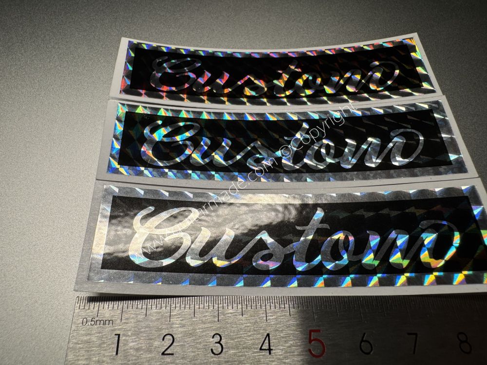 SHIP FROM CHINA !! LASER GRADIENT GUITARS BASS Guitar VINLY Neck Headstock Decals Sticker