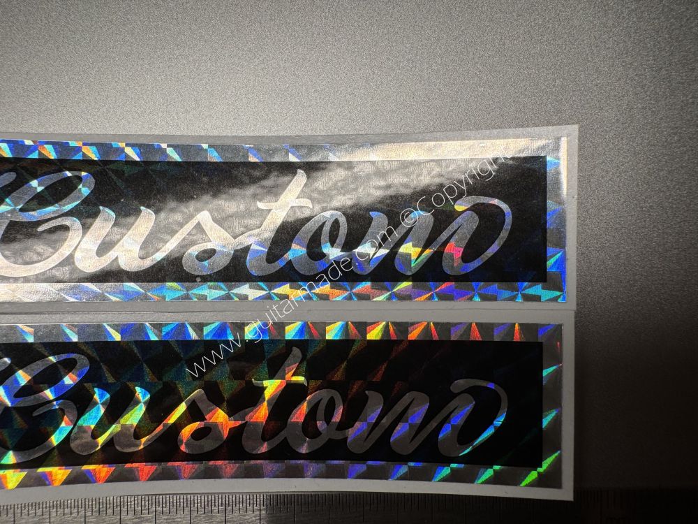 SHIP FROM CHINA !! LASER GRADIENT GUITARS BASS Guitar VINLY Neck Headstock Decals Sticker