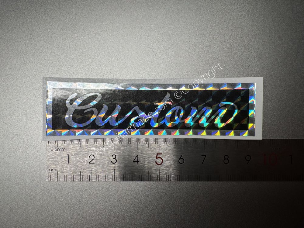 SHIP FROM CHINA !! LASER GRADIENT GUITARS BASS Guitar VINLY Neck Headstock Decals Sticker